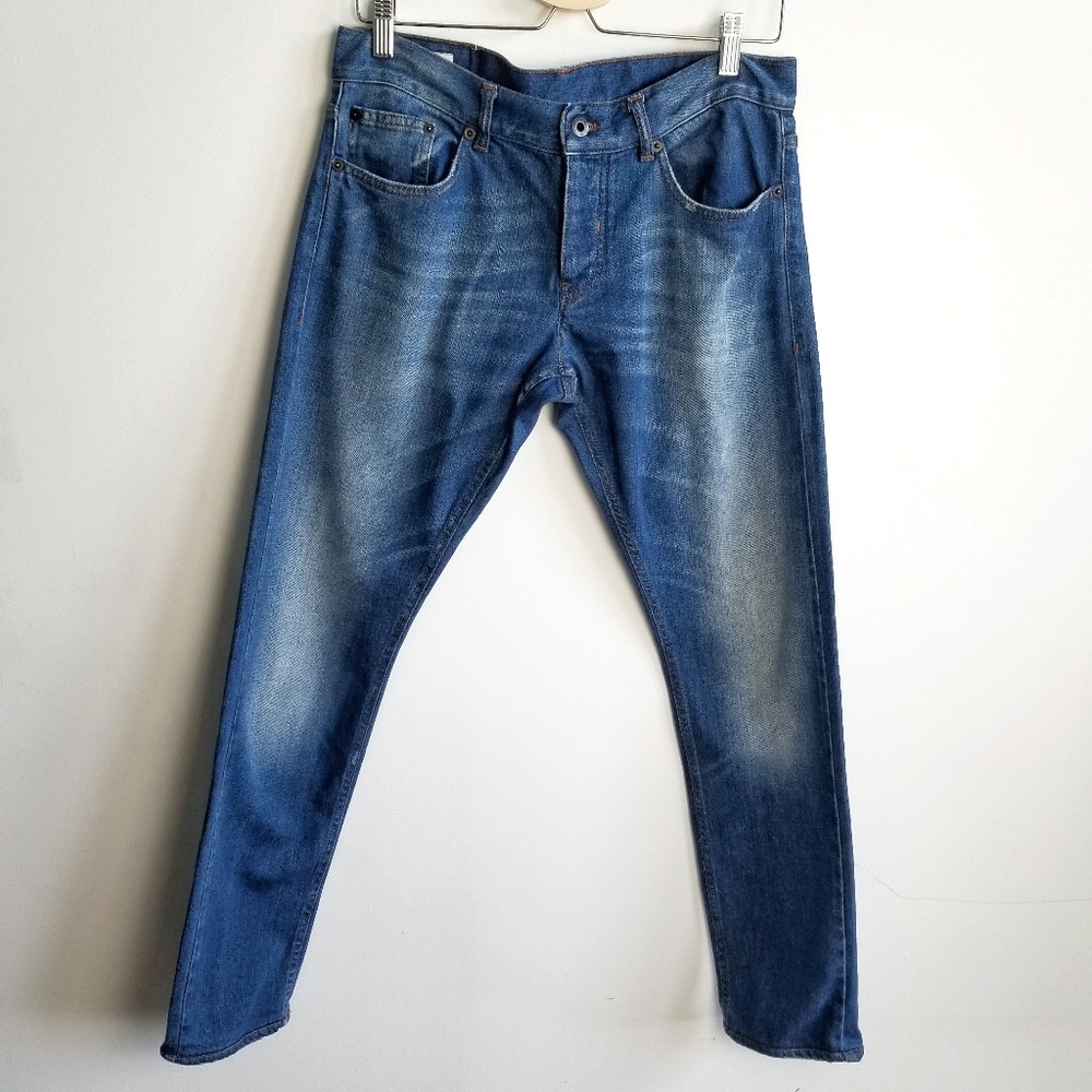 Valentino Tapered Fit Regular Jeans in Mid Wash